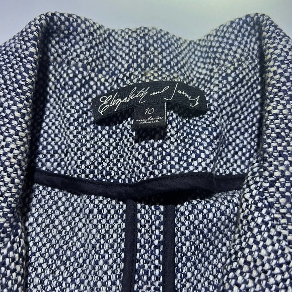 ELIZABETH and James Long Blazer Ruched Sleeve Size 10 - Picture 7 of 11